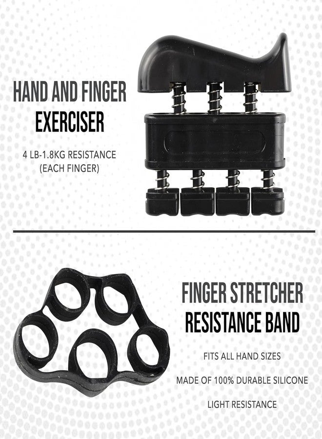 STARFLYER Hand Exercise Tool Set, 5 Pieces, Power Hand Grip Trainer, Finger Stretcher, Grip Ring, Stress Relief Ball, Grip Strength Training, for Home and Gym Workout - Image 3