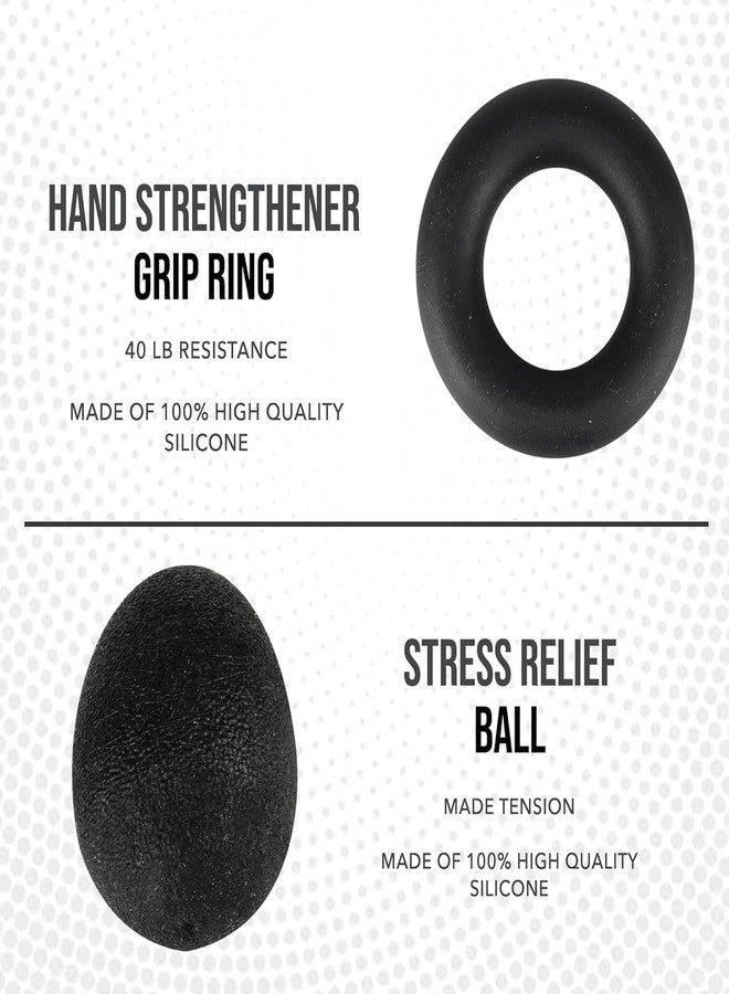 STARFLYER Hand Exercise Tool Set, 5 Pieces, Power Hand Grip Trainer, Finger Stretcher, Grip Ring, Stress Relief Ball, Grip Strength Training, for Home and Gym Workout - Image 4