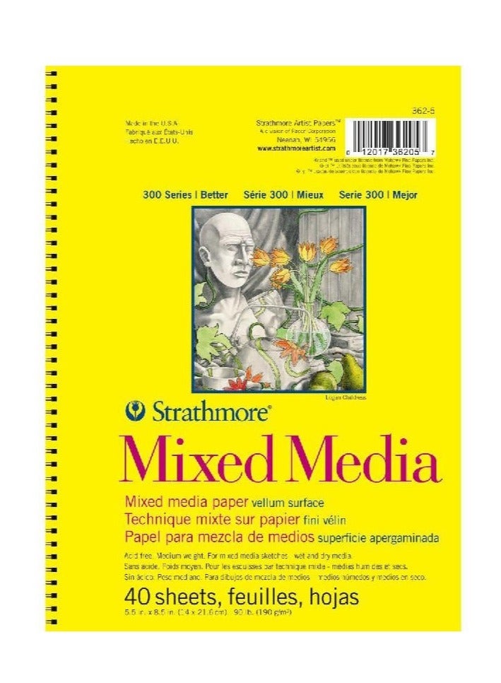 Strathmore 300 Mixed Media Pad 190 gsm White 40 Sheets