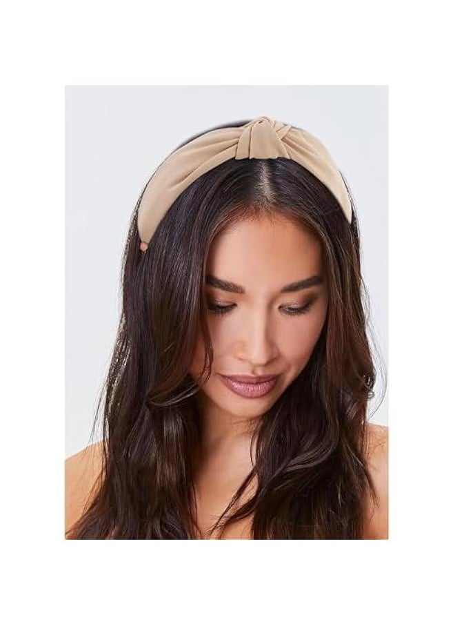 MOXO 4PCS Knotted Headbands for Women Girls Non Slip Wide Head Band Fashion Head Bands Top Knot Headband for Women Black White Headband Hair Accessories for Women  - Image 2