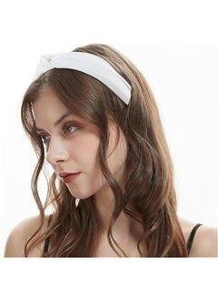 MOXO 4PCS Knotted Headbands for Women Girls Non Slip Wide Head Band Fashion Head Bands Top Knot Headband for Women Black White Headband Hair Accessories for Women  - Image 3