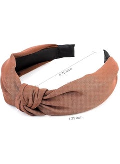 MOXO 4PCS Knotted Headbands for Women Girls Non Slip Wide Head Band Fashion Head Bands Top Knot Headband for Women Black White Headband Hair Accessories for Women  - Image 5