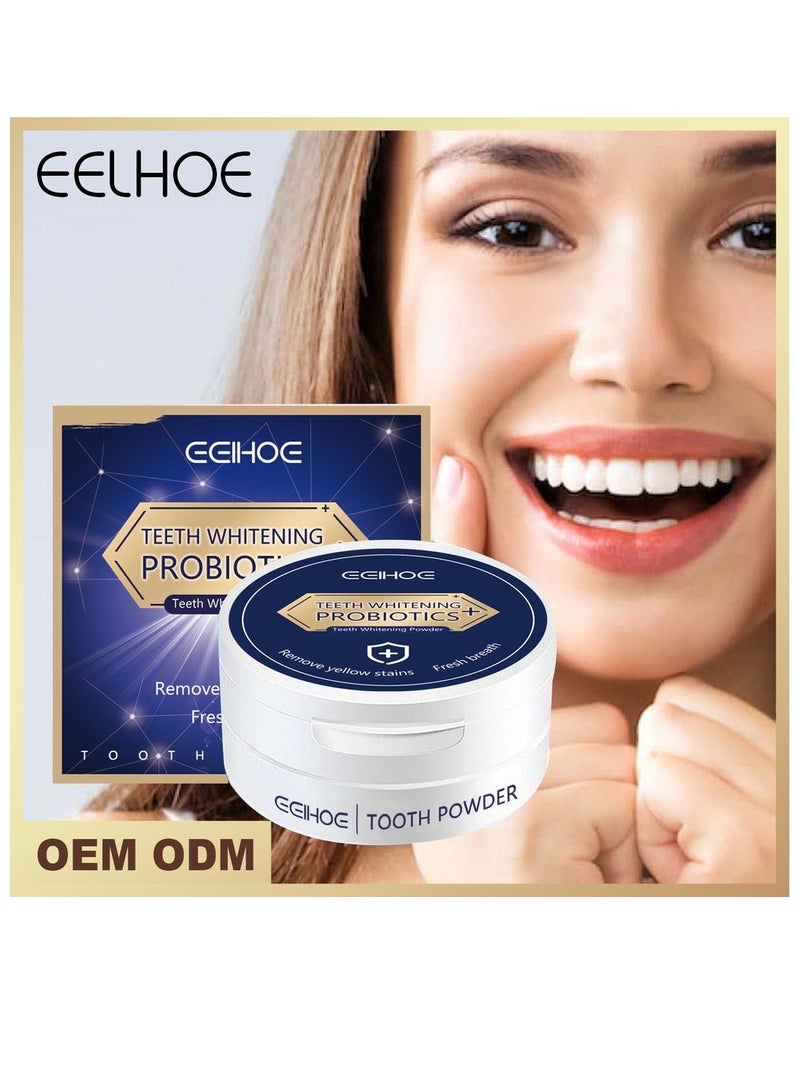 EELHOE Eelhoe Whitening Tooth Powder Cleaning Oral Removes Plaque Tartar Dental Stains Bright Teeth Beauty Powder Fresh Breath Oral Care Dental Powder Corrector Powder Covering Up Yellow Stains On Teeth Tea Coffee - Image 1
