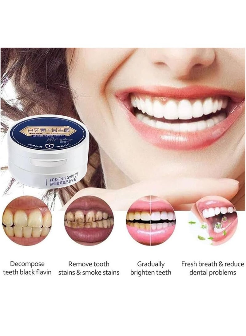 EELHOE Eelhoe Whitening Tooth Powder Cleaning Oral Removes Plaque Tartar Dental Stains Bright Teeth Beauty Powder Fresh Breath Oral Care Dental Powder Corrector Powder Covering Up Yellow Stains On Teeth Tea Coffee - Image 2