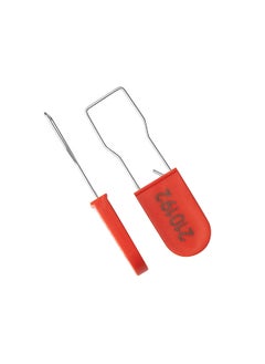 Raj Krishna Industries Raj Krishna Industries Plastic Wire Padlock Security Seals Sequentially Numbered Security Seals Pack of 100ColourRed  - Image 1