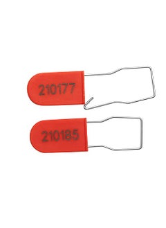 Raj Krishna Industries Raj Krishna Industries Plastic Wire Padlock Security Seals Sequentially Numbered Security Seals Pack of 100ColourRed  - Image 5