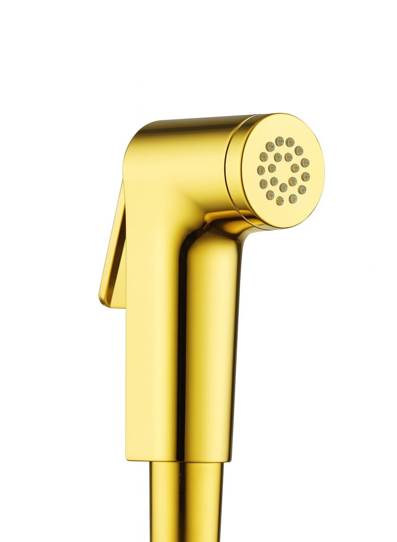 HESANIT Logic Shattaf Sprayer Set with Pipe and Wall Bracket Gold 580100300G - Image 2
