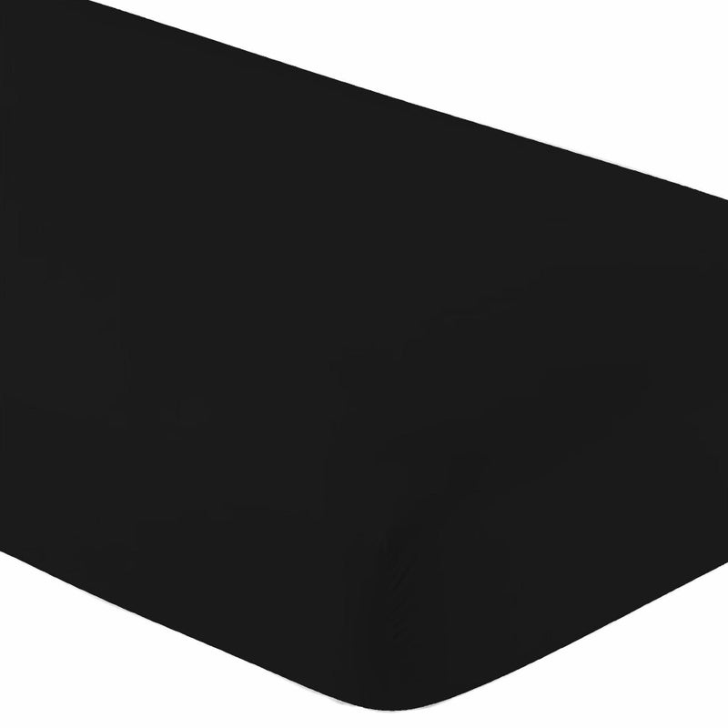 DESTINY CRESCENT BED ورقة السرير المستشفى المجهزة توأم 36 "36" "x80" "x10" "لينة ومريحة بنسبة 100 ٪ Twin XL بواسطة Crescent Bedding (Twin XL Black) - Image 1