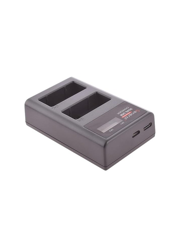 جنرال - General LP-E8 بطارية كاميرا شاحن USB مزدوج 8.4 فولت مع كابل USB - أسود - Image 1
