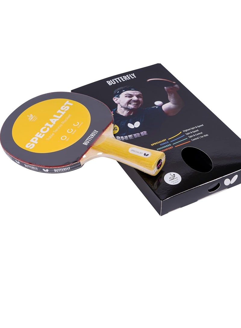 Butterfly Specialist FL Table Tennis Racket (Black/Red) 44906901008883 - Image 1
