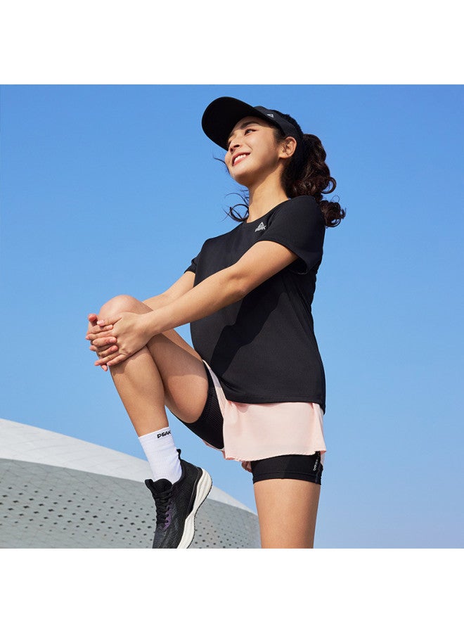 PEAK Round Neck Short Sleeve T-Shirt - Breezy Spring/Summer Lightweight Breathable Outdoor Running Sports Top For Women - Image 4