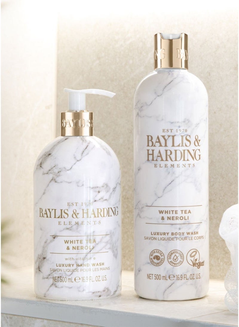 Baylis & Harding Elements White Tea and Neroli Hand Wash, 500ml | Vegan | Enriched in Vitamin E | Floral and Citrus Fragrance | Paraben Free - Image 4