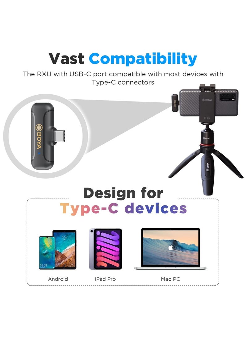 BOYA ميكروفون لاسلكي صغير BY-WM3T2-U1 2.4G لأجهزة USB Type-C  - Image 5