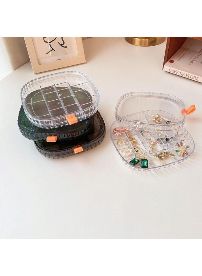 Portable Acrylic Small Jewelry Box Jewelry Ring Organizer Box Gift Box for Girls and Women. - Image 3