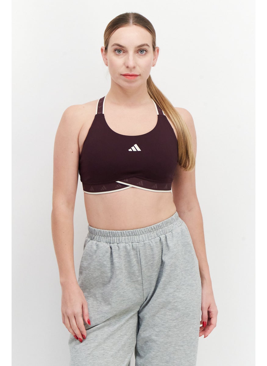 Adidas Women Padded Sports Bra, Mauve  - Image 1