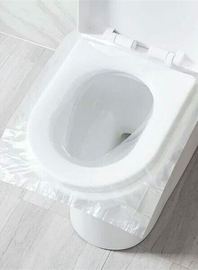 50 Piece Disposable Toilet Seat Cover Set Clear - Image 2