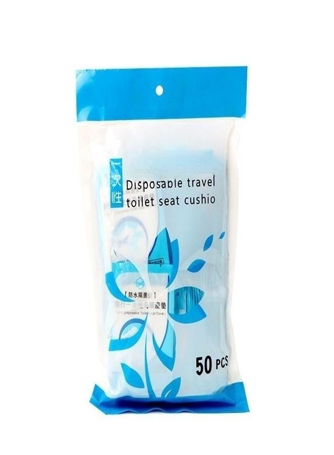 50 Piece Disposable Toilet Seat Cover Set Clear - Image 3