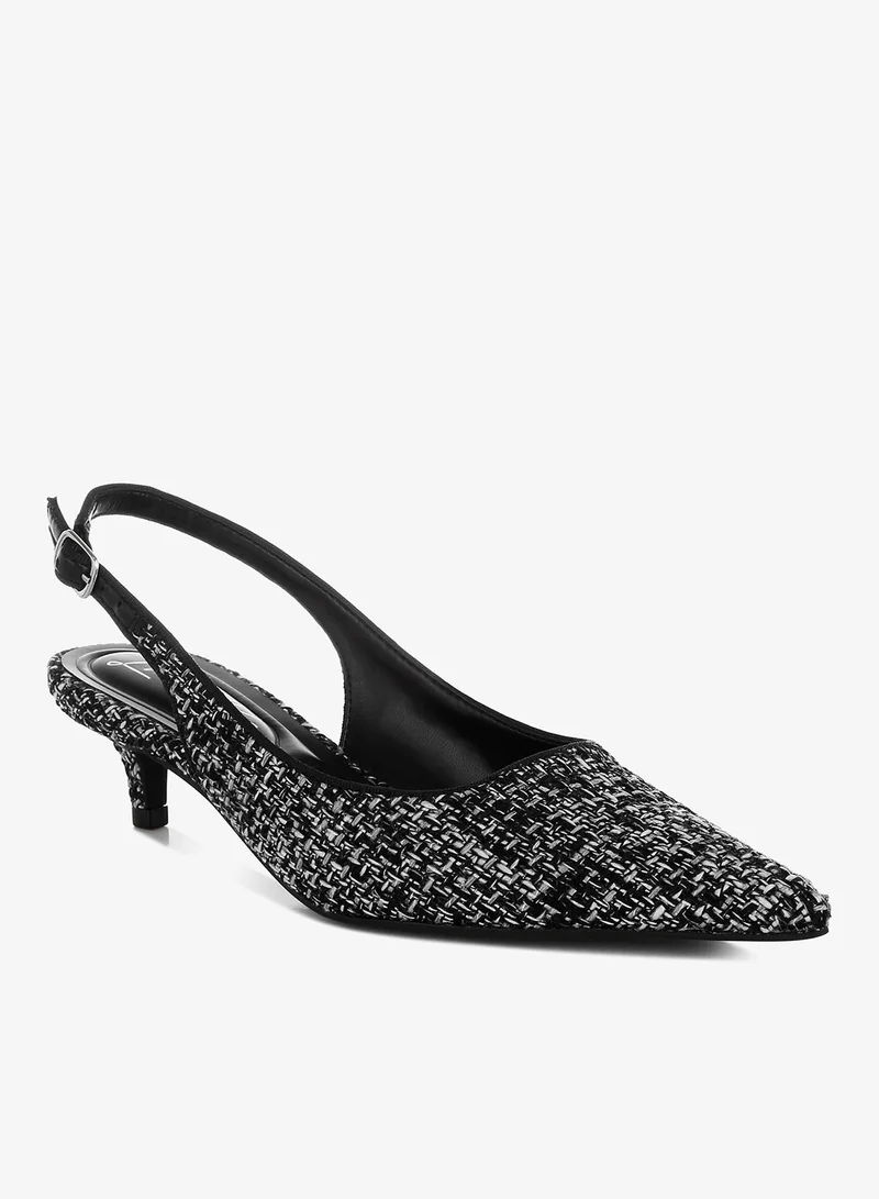 London Rag  Boucle Slingback Pumps in Black for Women | Best Price UAE