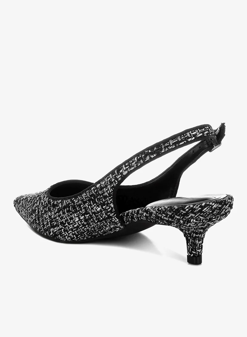 London Rag  Boucle Slingback Pumps in Black for Women | Best Price UAE
