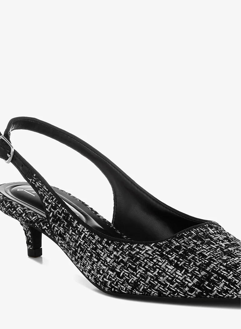 London Rag  Boucle Slingback Pumps in Black for Women | Best Price UAE