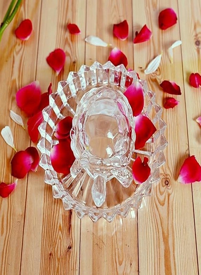 Feng Shui Crystal Turtle with Plate for Good Luck, Health & Wealth, 11cm - Image 2