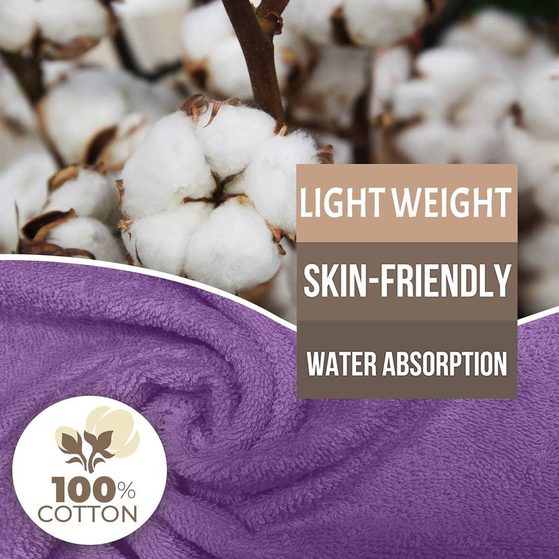 Sassoon Kama 100% Cotton 2 Piece Hand Towel in 450 GSM- Grape - Image 3