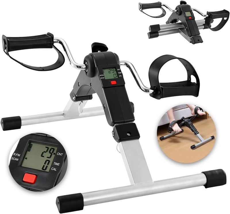 Raganet, Fitness Pedal Exerciser, Folding Leg Training Exercise Bike with LED Display and Adjustable Resistance, Professional or Home Use, Rehabilitation and Strengthening