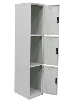 RIGID Steel Curved 3 Doors Locker Grey 180x38x46.5cm  - Image 4