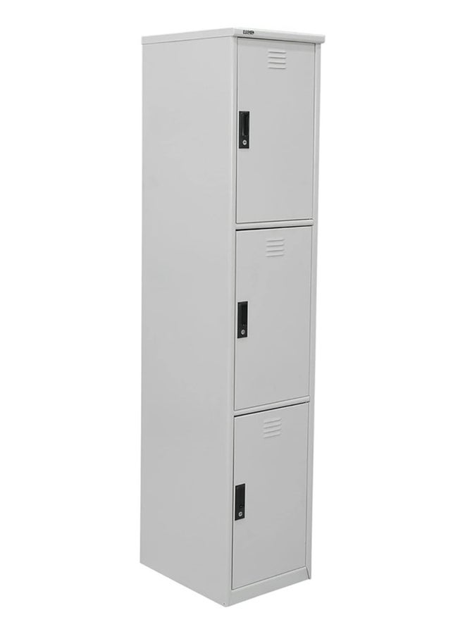 RIGID Steel Curved 3 Doors Locker Grey 180x38x46.5cm  - Image 3