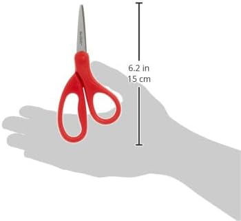 Scotch Universal Home & Office Scissors, 6 in (15 cm), Red, Stainless Steel Blades - Image 5