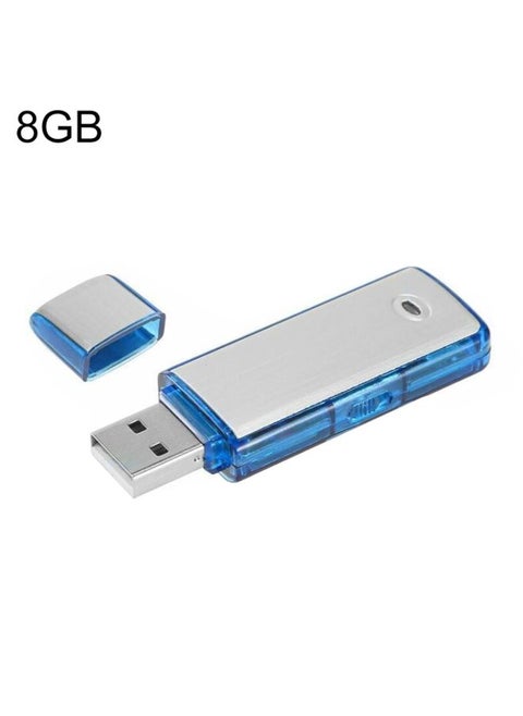 SK858 8GB Rechargeable Portable U-Disk Meeting Voice Recorder (Blue)