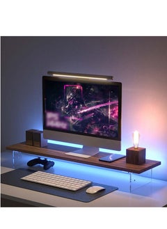 ARNOTEC Simple 20X80cm Wooden desk rack storage rack office storage rack desktop supplies multi-function stand laptop stand heightened stand desktop stand  - Image 5