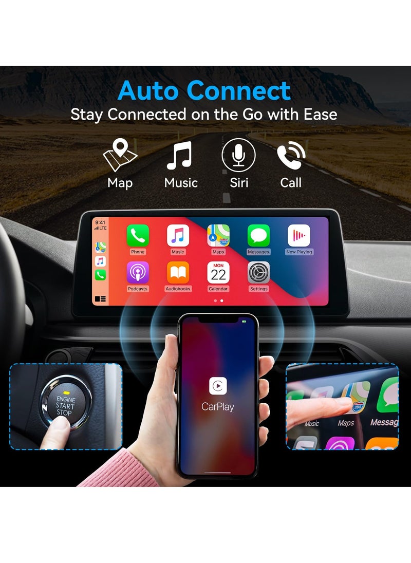 Wireless CarPlay Adapter - Bluetooth Dongle for Smart Magic Link, Converts Wired to Wireless, Plug & Play, Compatible with 2015+ Cars & iPhone iOS 10+, Retains Original Controls.