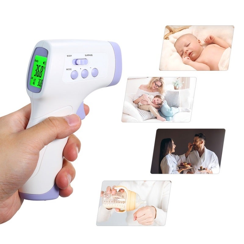 Non Contact Infrared Thermometer: Purple, 1 Second Fast Reading, Dual Body Surface Modes, ℃/℉ Switchable, Backlight LCD, Lightweight Portable Digital Thermometer for Home Medical Fever Detection & Sur - Image 1