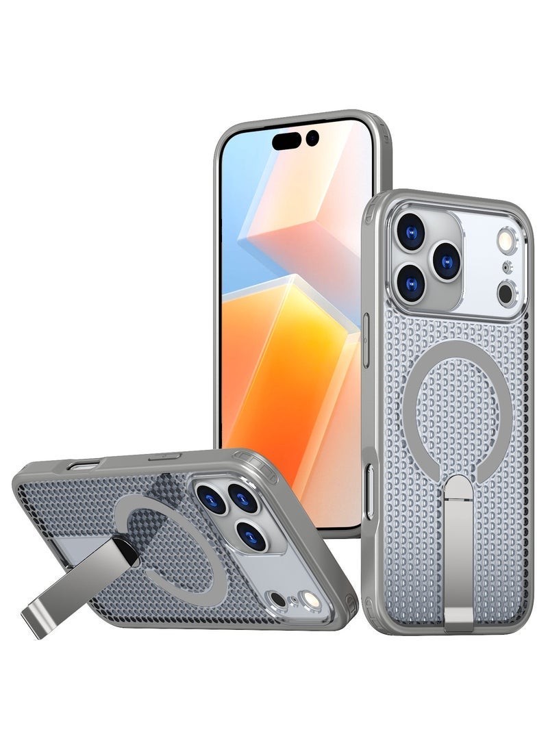 general Compatible with iPhone 17 Pro Max magnetic stand phone case drop-resistant anti-fingerprint full protection