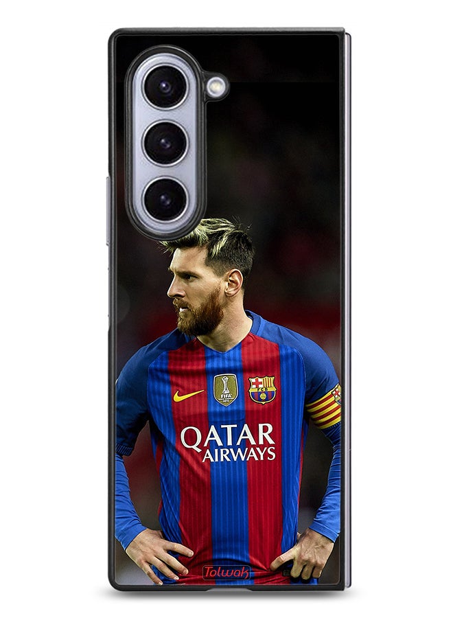 Tolwak Samsung Galaxy Z Fold6 Protective Case Cover Messi Barcelona - Image 1