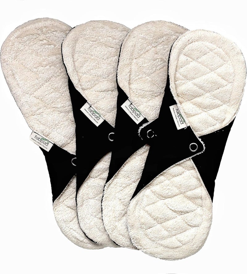 Fabpad Reusable Washable Sanitary Cloth Pads Napkins Eco-Friendly Menstrual Hygiene Solutions (Pack Of 4) - Image 1