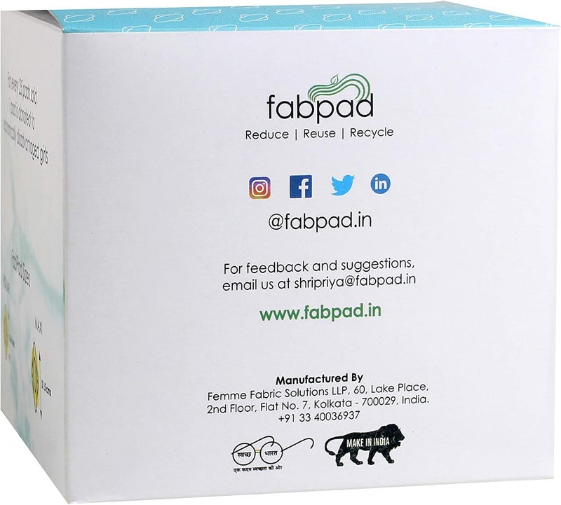 Fabpad Reusable Washable Sanitary Cloth Pads Napkins Eco-Friendly Menstrual Hygiene Solutions (Pack Of 4) - Image 5