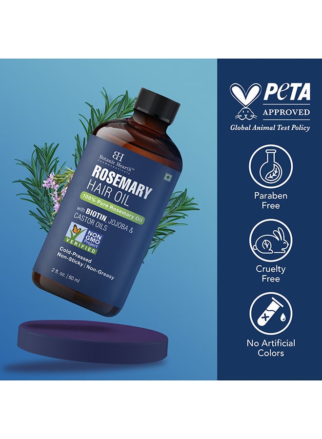 Botanic Hearth 100% Pure Rosemary Oil For Hair Growth 60ml - Image 4