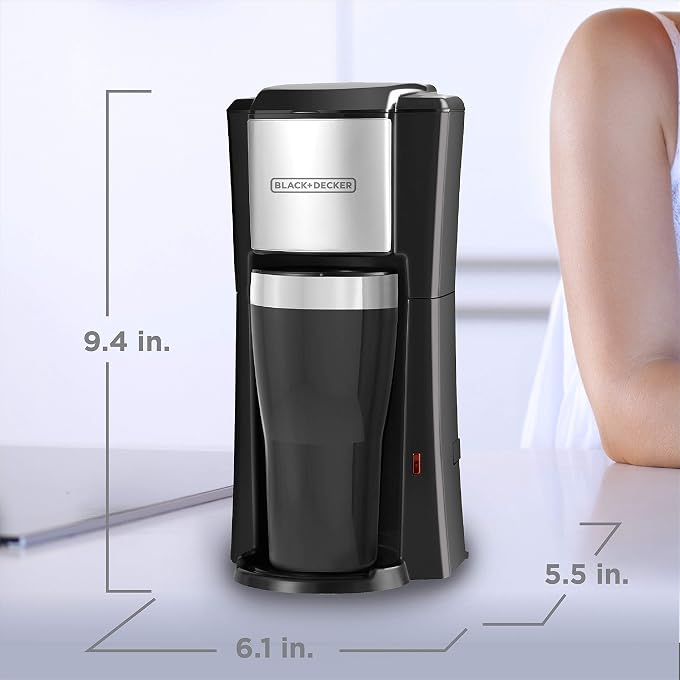 BLACK&DECKER CM618C Single Serve Coffee Maker, Black - Image 2