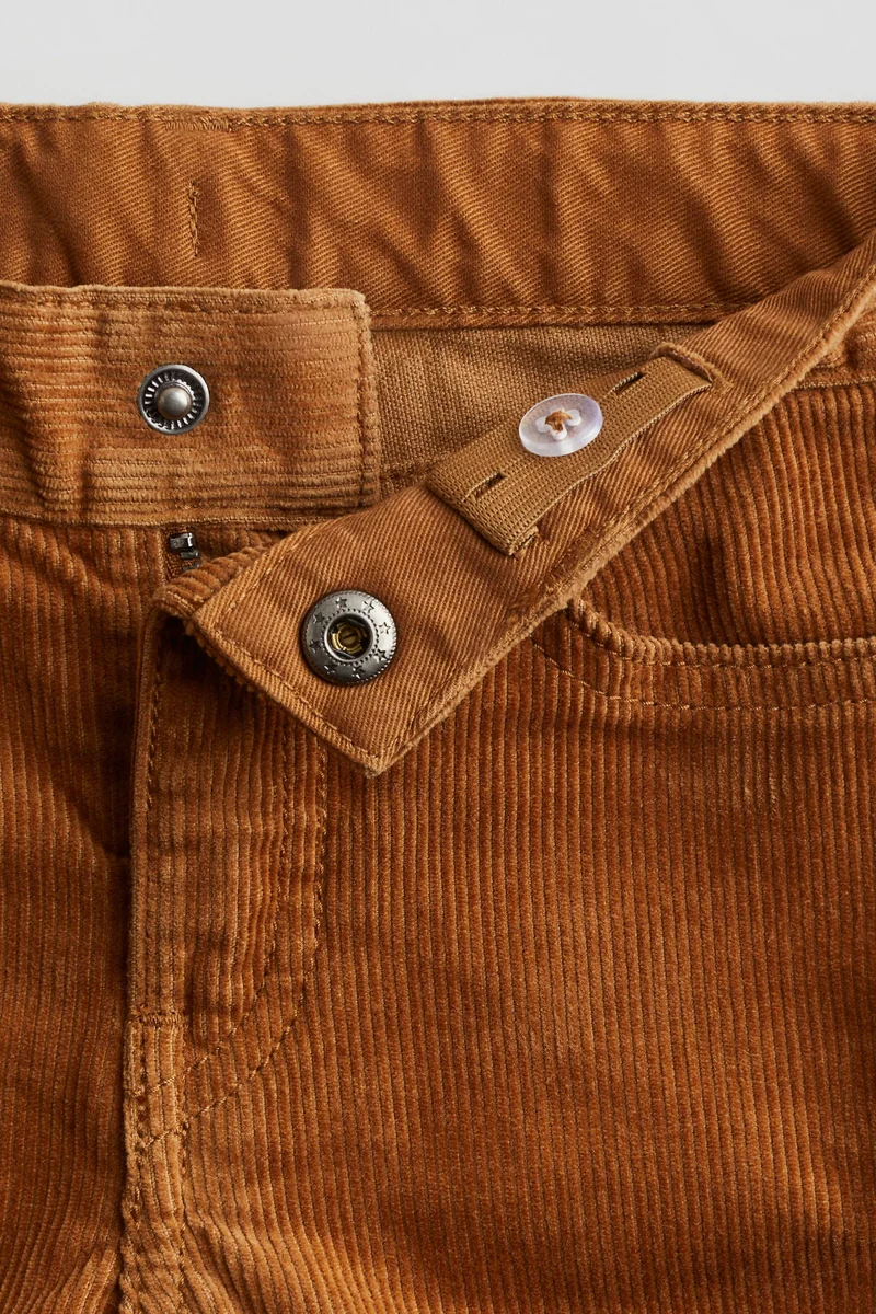H&M Slim Fit Corduroy Trousers