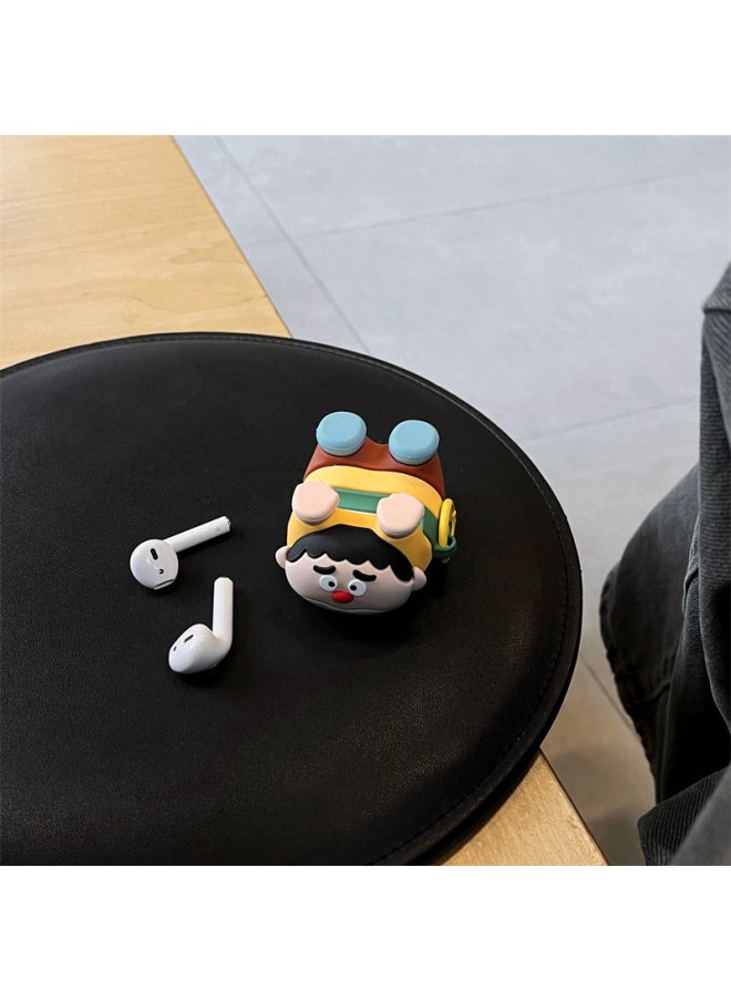 Generic - For Fat Tiger AirPodsPro Headphone Set Headphone Protective Cover For Apple Silicone Bluetooth Headset AirPods3 Ear-Color:[papa Fat Tiger Ring]-Applicable Models:【AirpodsPro/Pro2】 - Image 1
