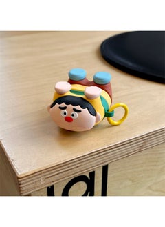 For Fat Tiger AirPodsPro Headphone Set Headphone Protective Cover For Apple Silicone Bluetooth Headset AirPods3 Ear-Color:[papa Fat Tiger Ring]-Applicable Models:【AirpodsPro/Pro2】