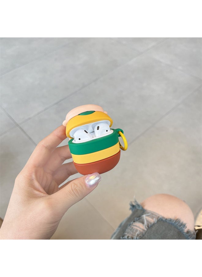 Generic - For Fat Tiger AirPodsPro Headphone Set Headphone Protective Cover For Apple Silicone Bluetooth Headset AirPods3 Ear-Color:[papa Fat Tiger Ring]-Applicable Models:【AirpodsPro/Pro2】 - Image 1
