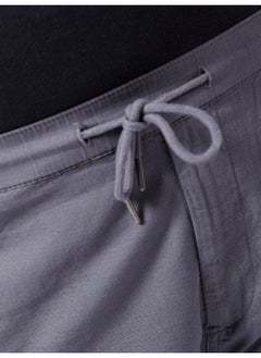HARDSODA Hardsoda Ash Grey Men Plus Fit Casual Solid Regular Cargo  - Image 4