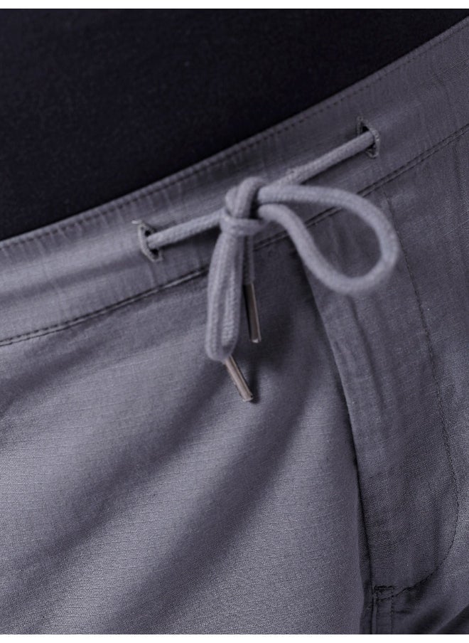 HARDSODA Hardsoda Ash Grey Men Plus Fit Casual Solid Regular Cargo  - Image 4