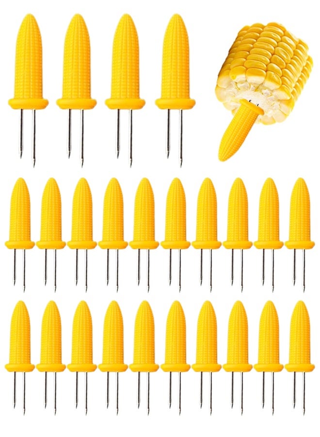 24PCS قضيب الذرة الفولاذ المقاوم للصدأ، سلاسل الذرة المضادة للانزلاق، لتخييم الشواء - Image 1