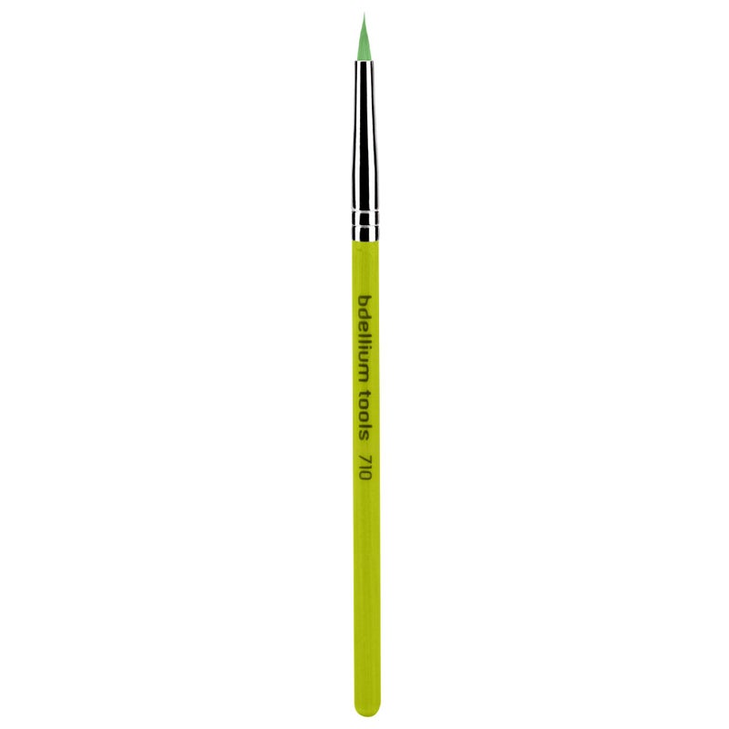 Bdellium Tools Professional Makeup Brush Green Bambu Series 710 Eye Liner With Soft Synthetic Fibers For Lining the Eyes Green 1pc