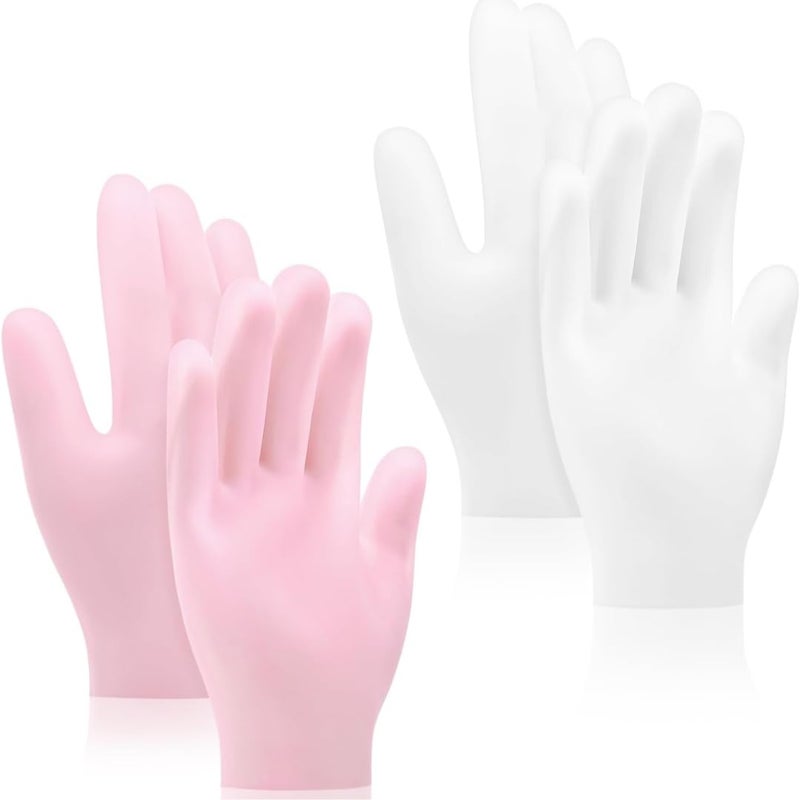 Generic Stepallz Silicone Moisturising Gloves Hydrating Hand Care Spa Gloves with Aloe AntiSlip Design for Dry Hands and Rough Skin  - Image 1
