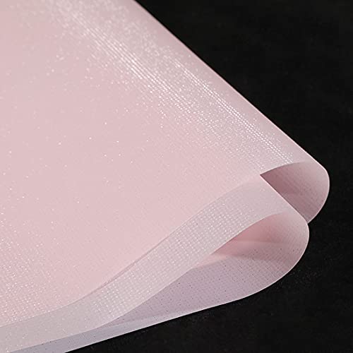 FWSA WRAPS ورق تغليف زهور FWSA مزخرف بالزهور باللون الوردي مقاوم للماء لون نقي مواد تغليف هدايا الزهور 40 ورقة 22.8X22.8 بوصة (اللون 7) - Image 1
